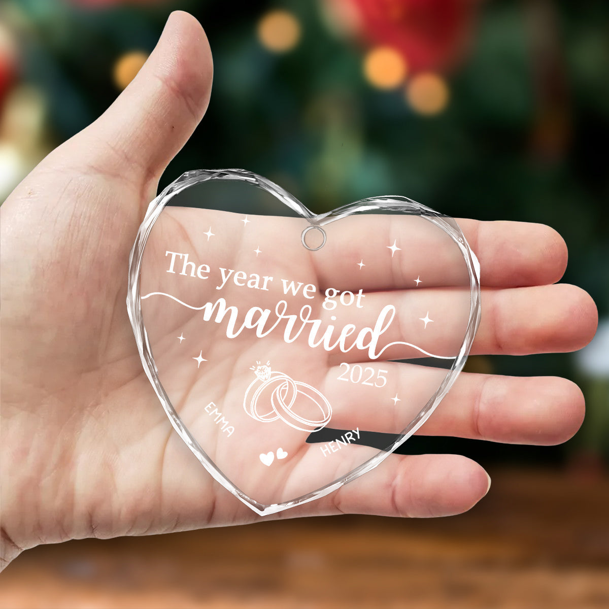 The Year We Got It - Personalized Custom Glass Ornament