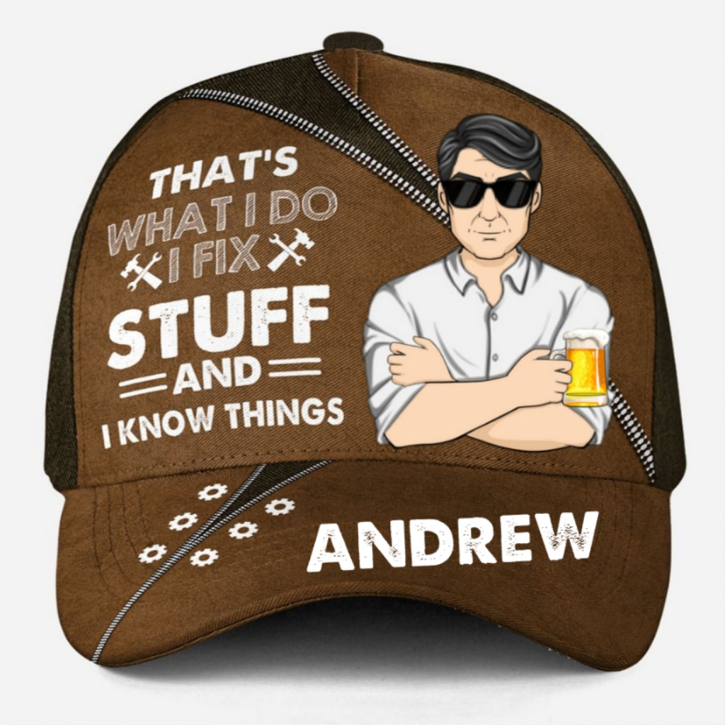 Dad Fix Stuff -  Personalized Custom Classic Cap