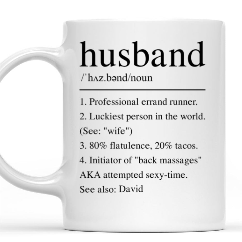 Husband Funny Definition - Personalized Custom Coffee Mug