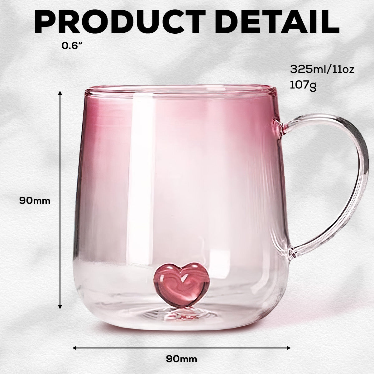 Mother And Daughter Linked Forever Cartoonize - Personalized Custom Pink Gradient Glass Mug