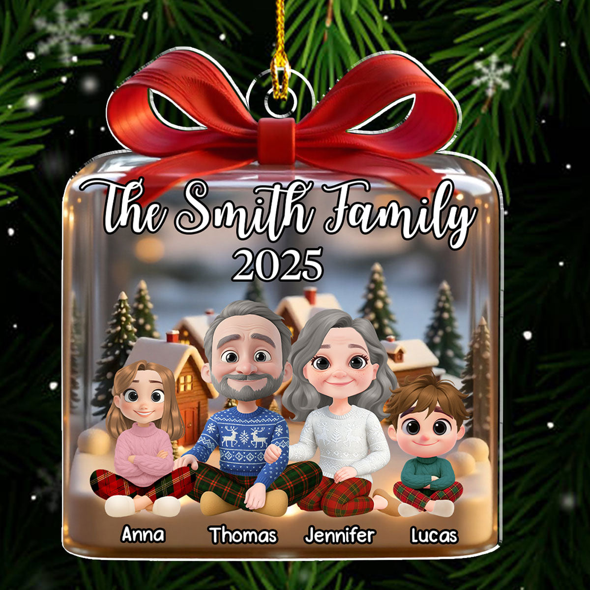 Our Family This Year - Personalized Custom Acrylic Ornament
