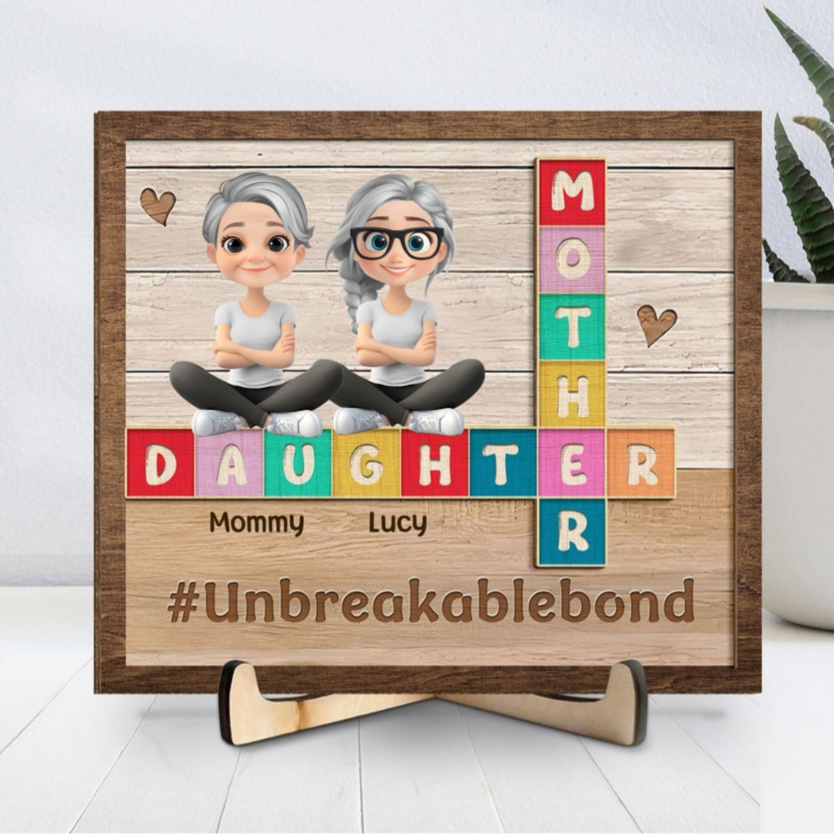 The Unbreakable Bond Between Us - Personalized Custom Wooden Plaque