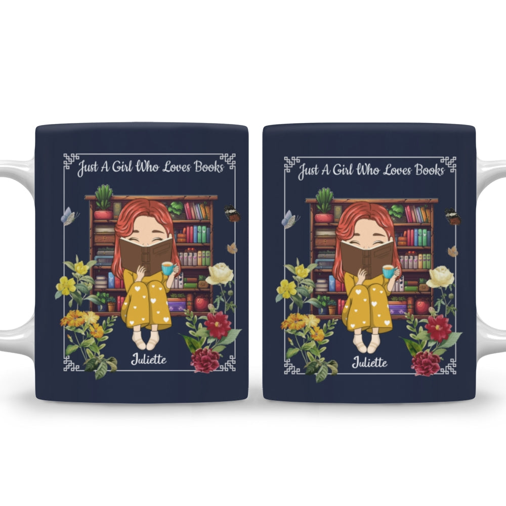 A Girl Who Finds Magic In Books - Personalized Custom Coffee Mug