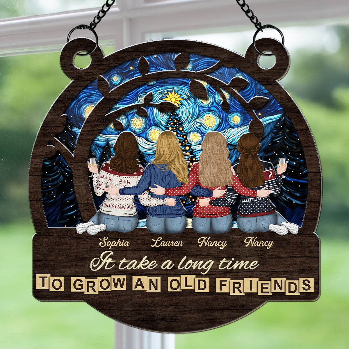A True Friendship - Personalized Custom Suncatcher