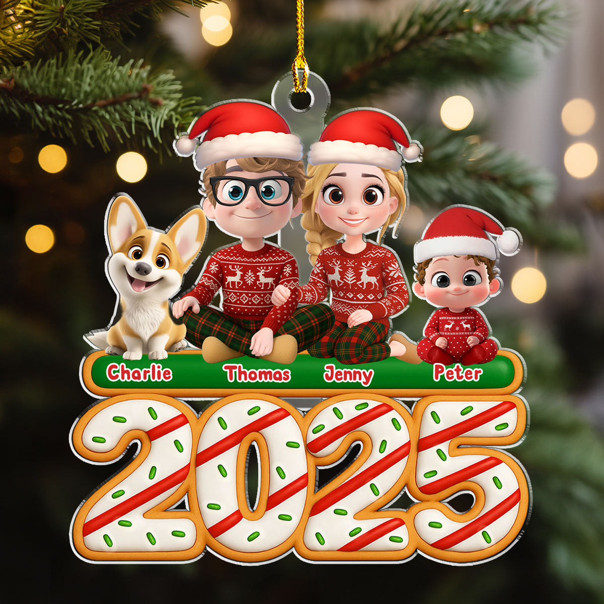 We And Our Kids Tree Cake - Personalized Custom Acrylic Ornament