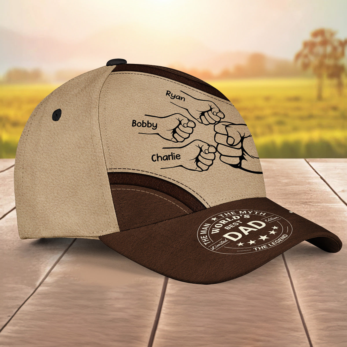 Best Dad in the World - Personalized Custom Classic Cap