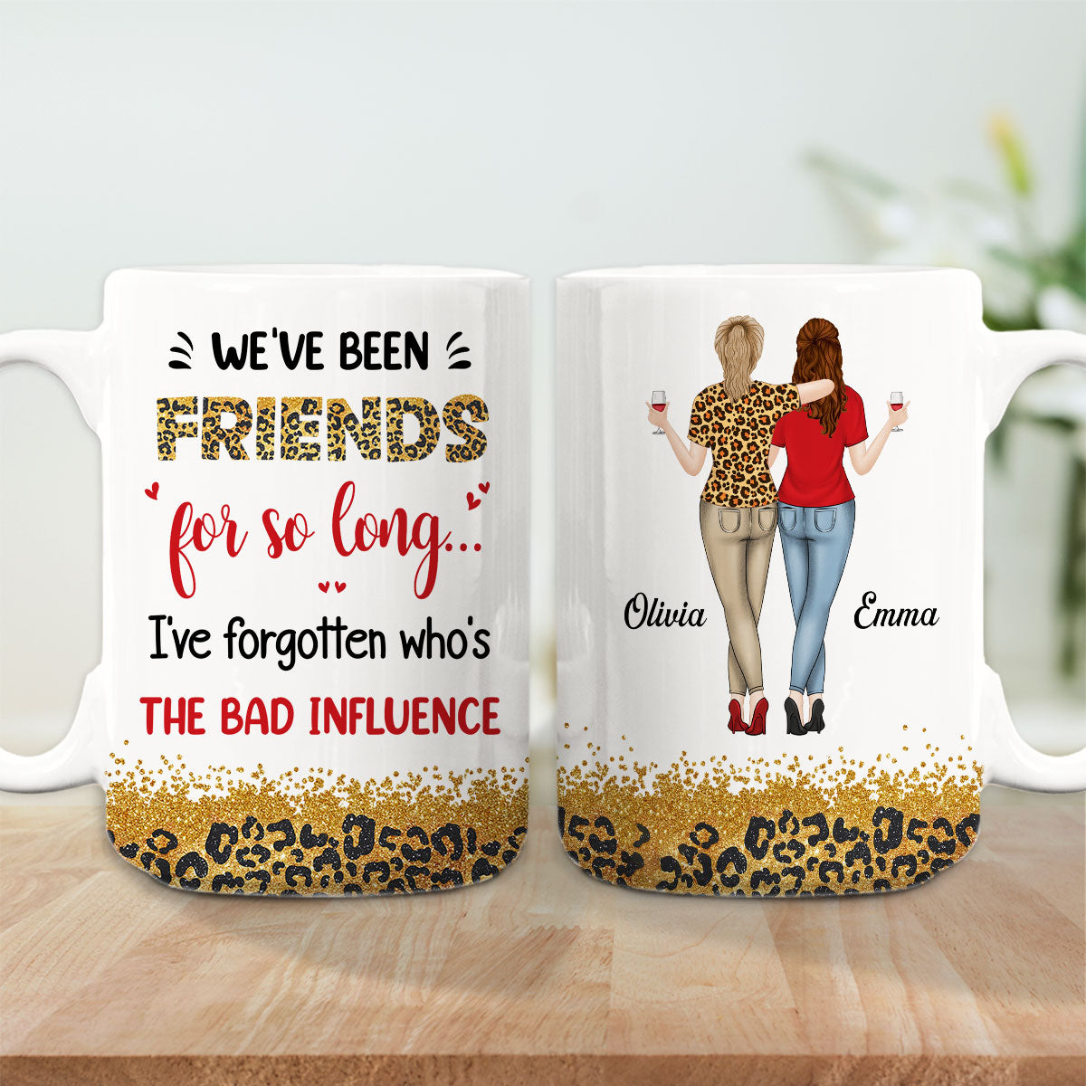 Who Is The Bad Influence Now - Personalized Custom Coffee Mug