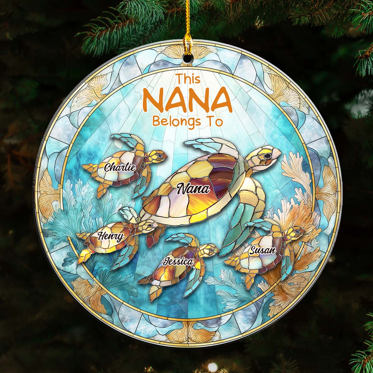 Grandma Belongs To - Personalized Custom Acrylic Ornament