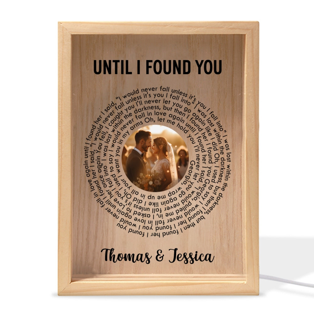 Custom Couple Photo And Favorite Spiral Song Lyrics - Personalized Frame Light Box