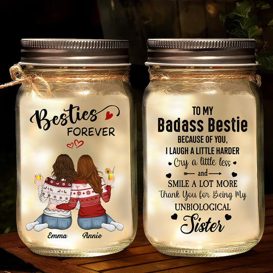 Besties Forever - Personalized Custom Mason Jar Light