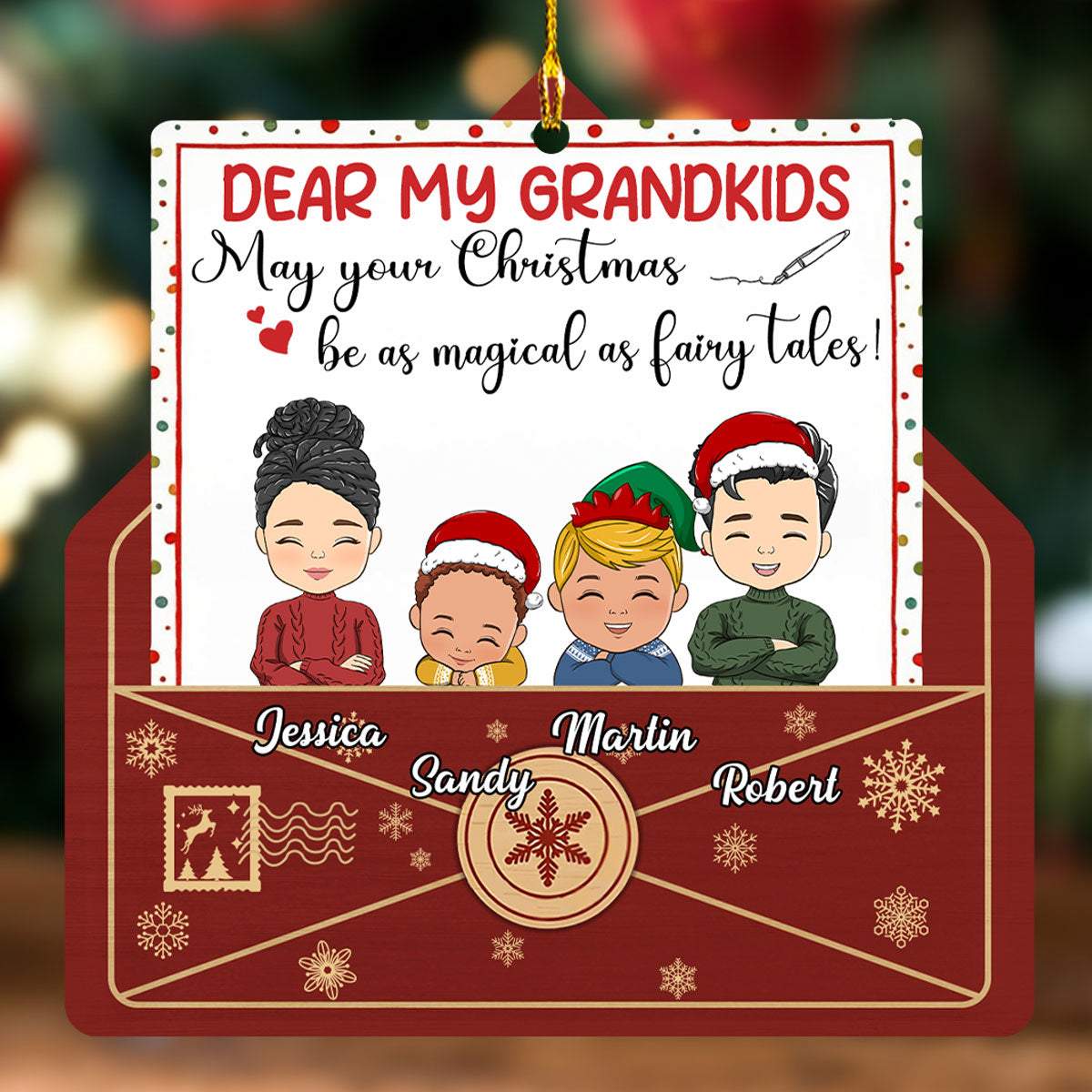 Dear My Grandkids - Personalized Custom Acrylic Ornament