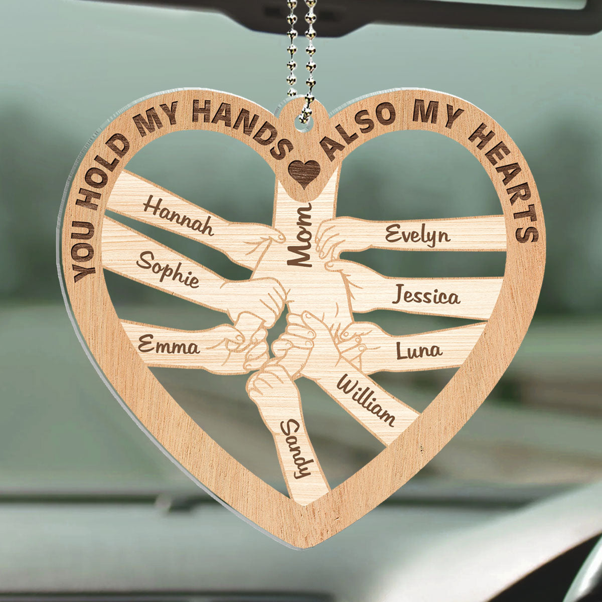 You Holds My Hands - Personalized Custom Car Ornament