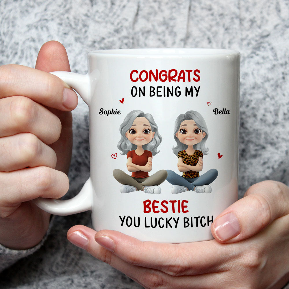 Congrats My Bestie - Personalized Custom Coffee Mug