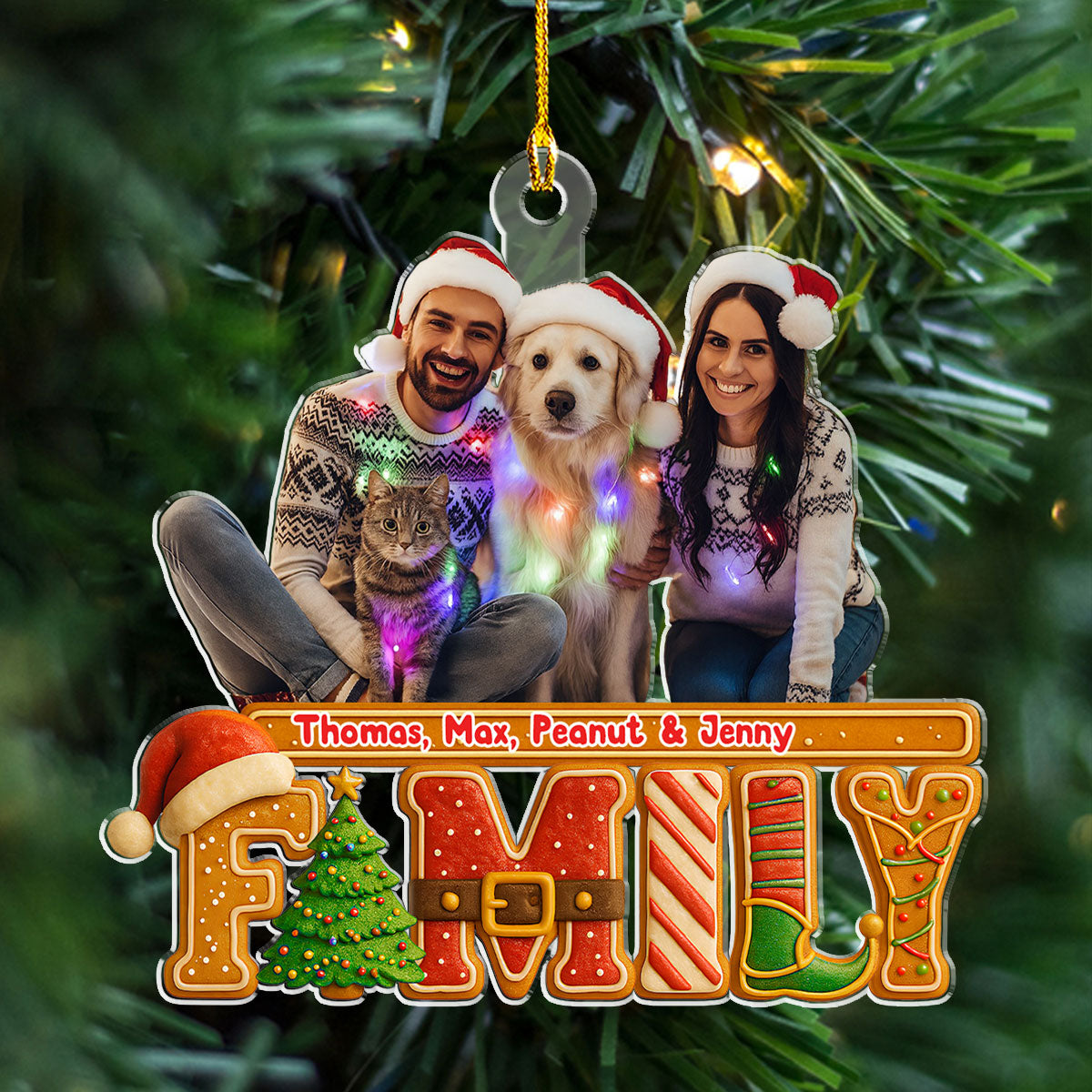 Our Christmas Laughter Photo - Personalized Custom Acrylic Ornament