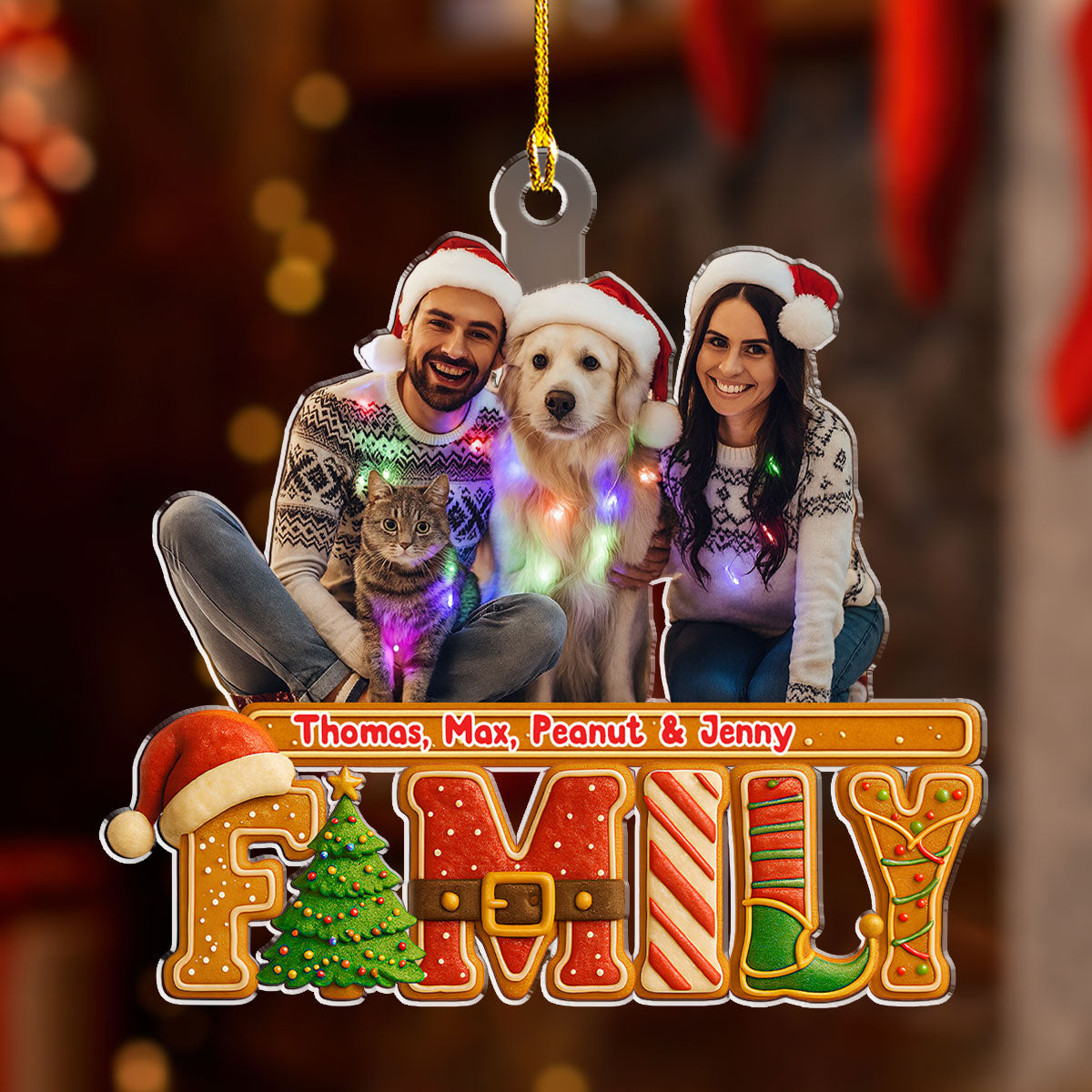 Our Christmas Laughter Photo - Personalized Custom Acrylic Ornament