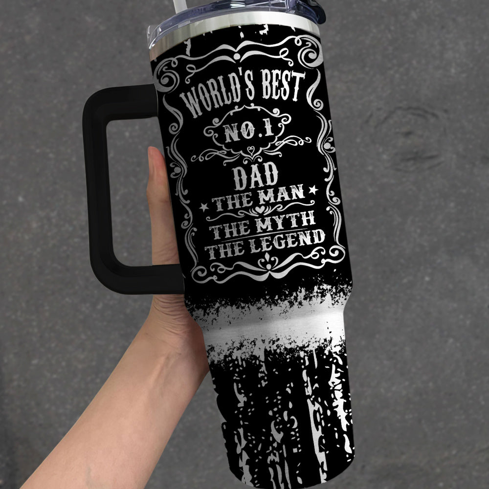 The Man, The Myth, The Legend- Personalized Custom Engraved 40oz Tumbler With Handle