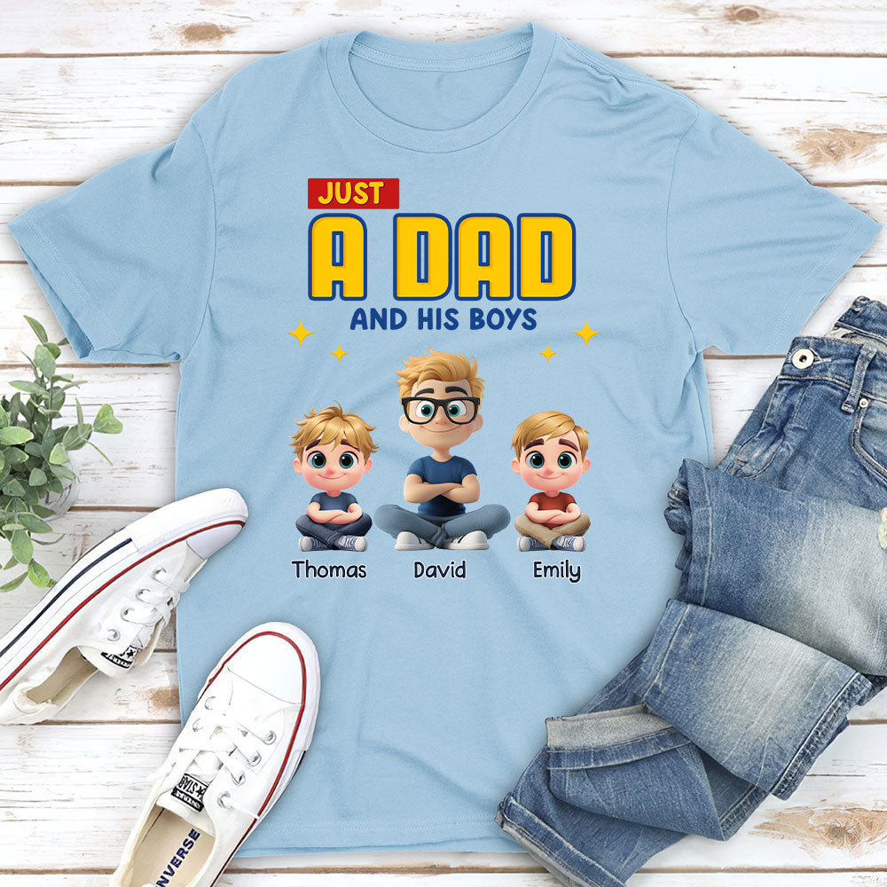 Just A Dad - Personalized Custom Shirt