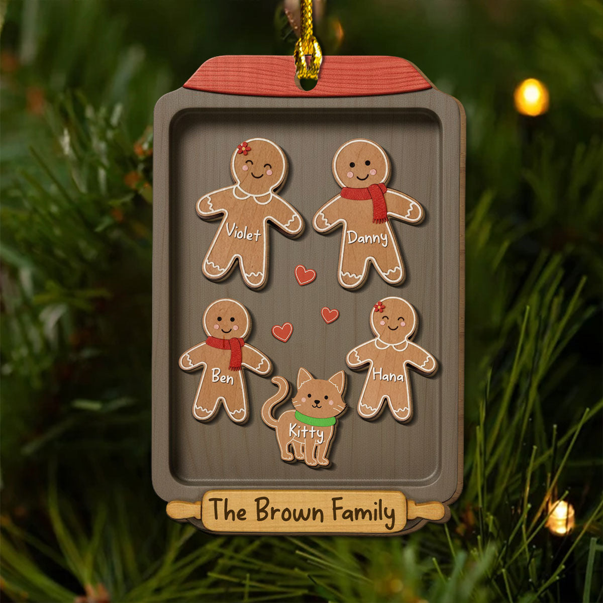 Cookies And Family Create Memories - Personalized Custom 2-Layered Wood Ornament