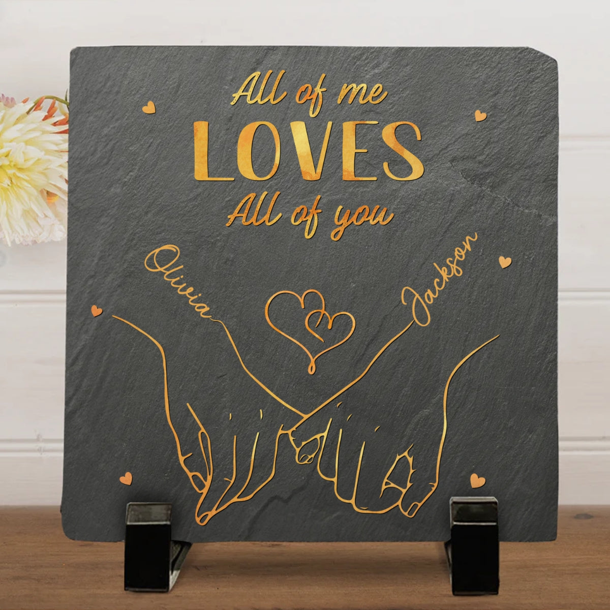My Heart Is Perfect Because You Are Inside - Personalized Custom Square Shaped Stone