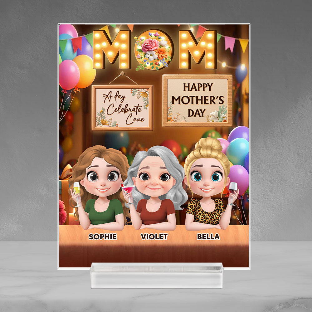 A Day Celebrate Love - Personalized Custom Acrylic Plaque With Base