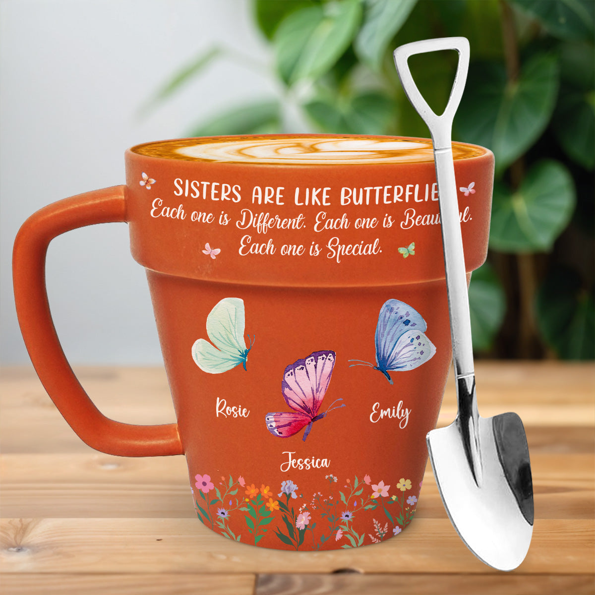 Sister Are The Gardeners Of Our Souls - Personalized Custom Plant Pot Mug