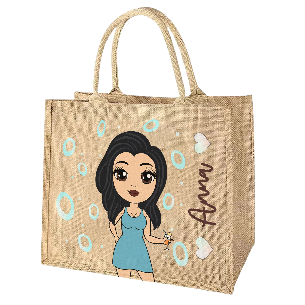 My Adorable - Personalized Custom Jute Tote Bag
