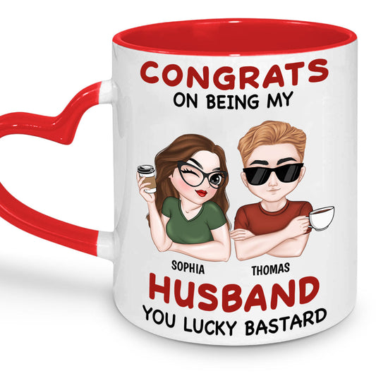 Always Love You - Personalized Custom Heart Handle Mug