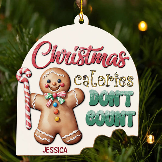 Christmas Calories - Personalized Custom Wood Ornament