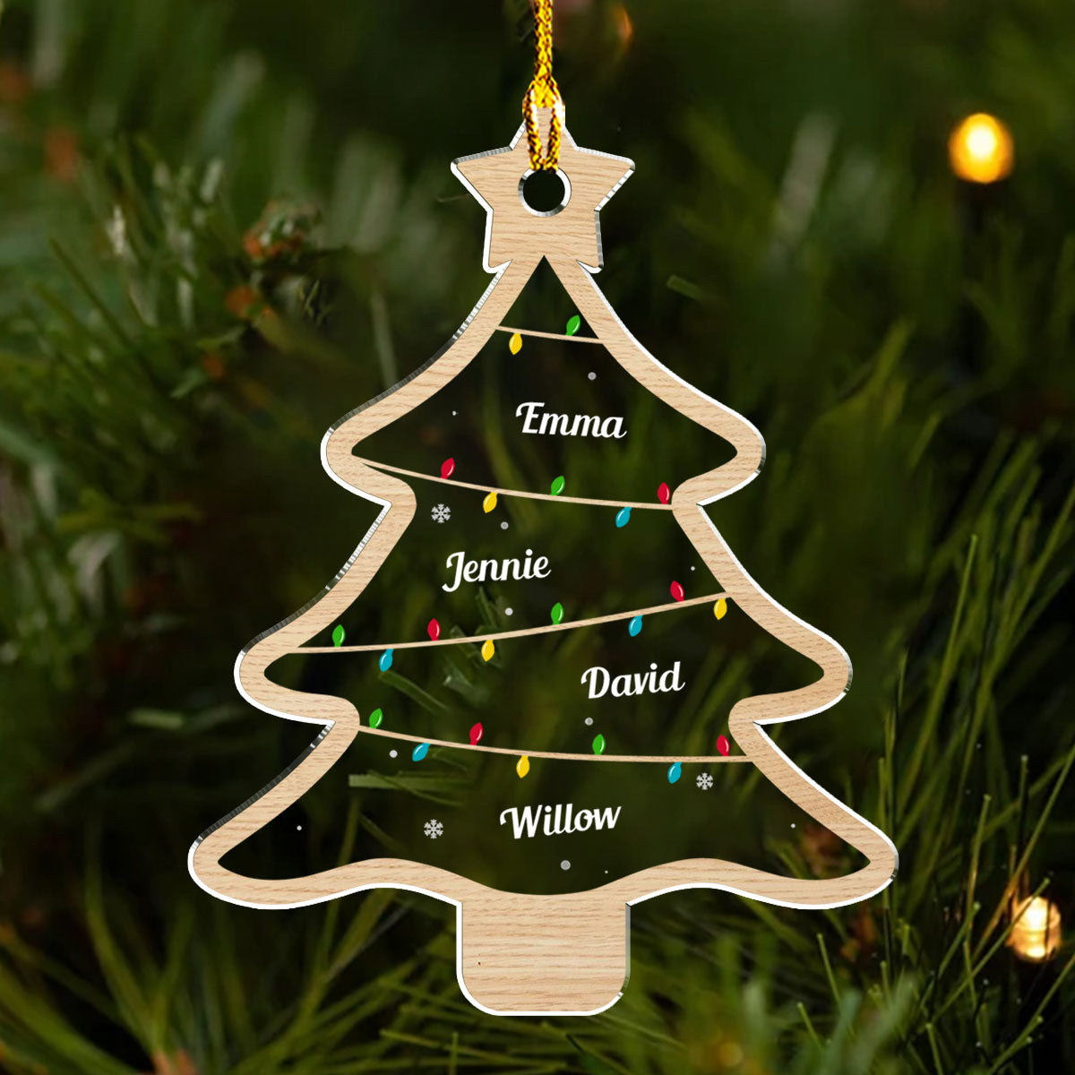 Wish You A Wonderful Christmas - Personalized Custom Acrylic Ornament