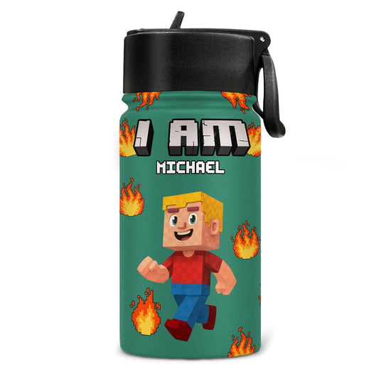 Blocky Kid - Personalized Custom Kids Water Bottle