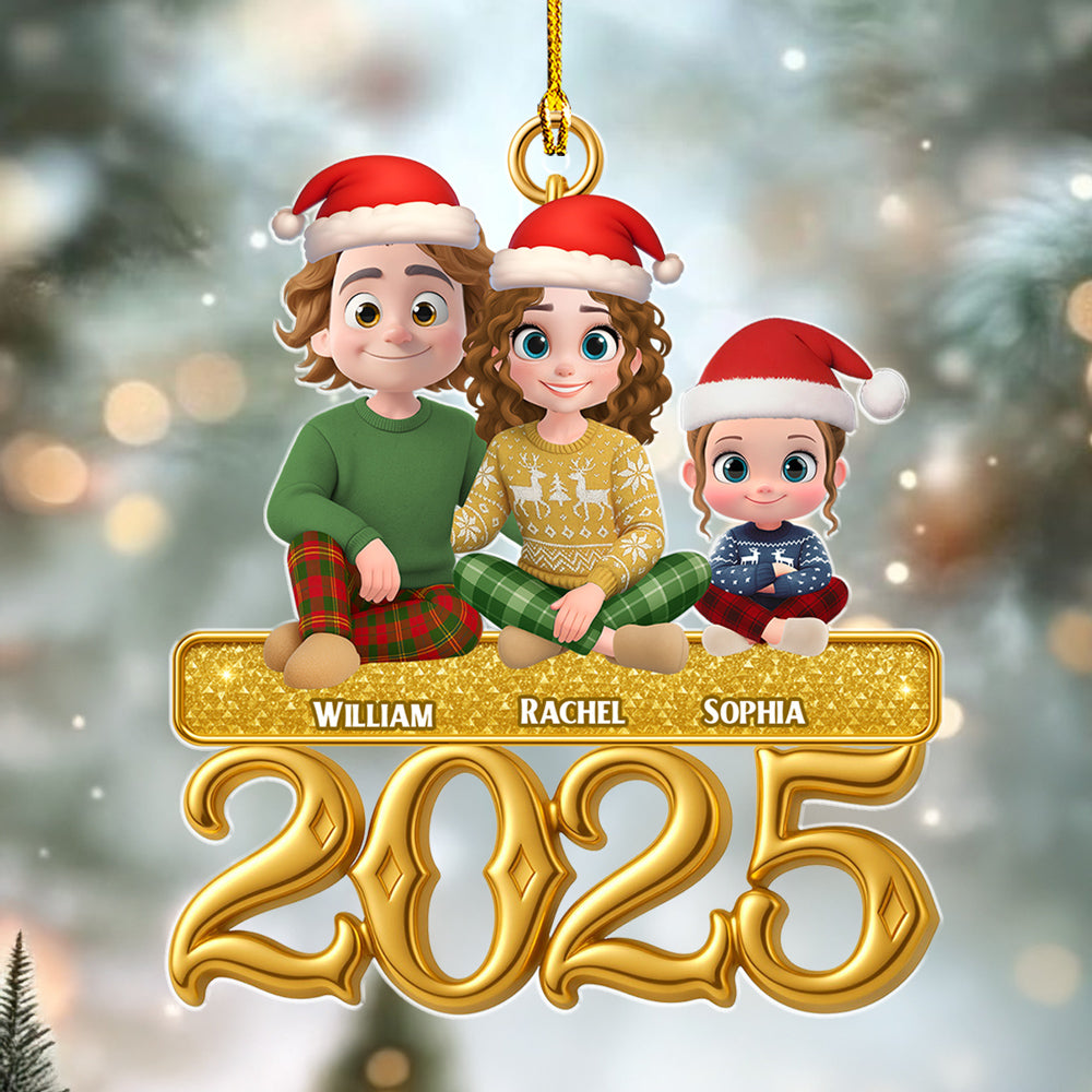 Golden Family - Personalized Custom Acrylic Ornament