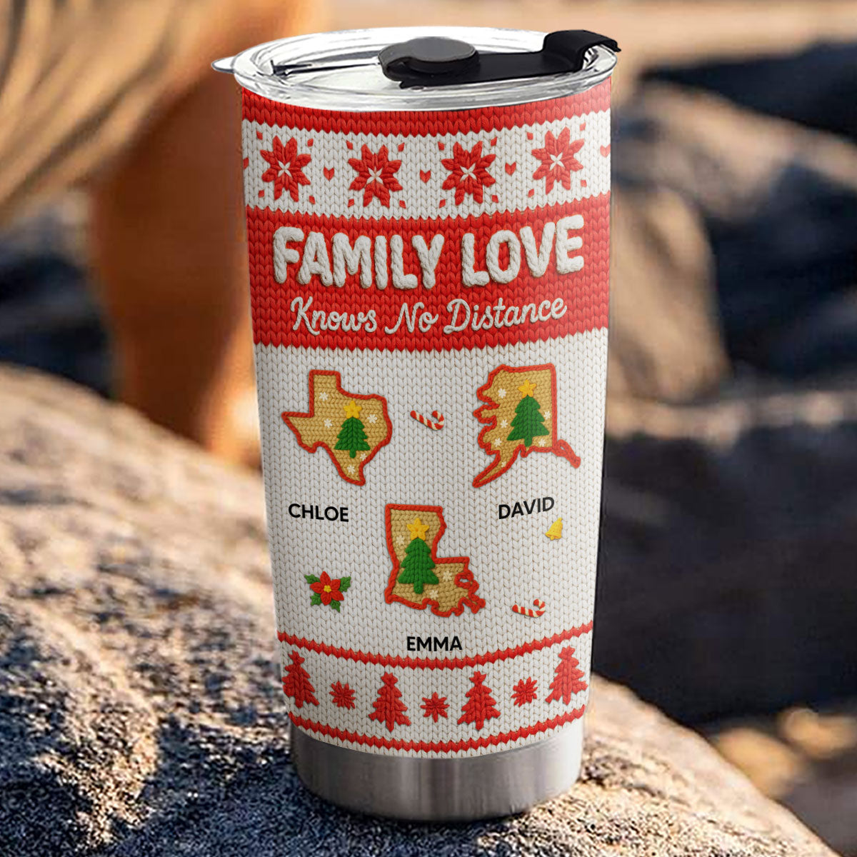 Christmas State Knit - Personalized Custom Tumbler