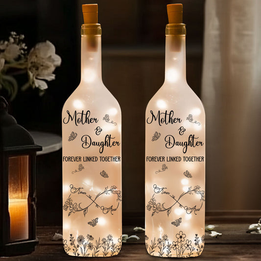 Forever Linked Together - Personalized Custom Bottle Lamp