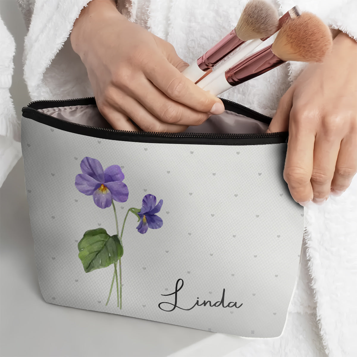 Every Flower Blooms In Its Own Time - Personalized Custom Cosmetic Bag