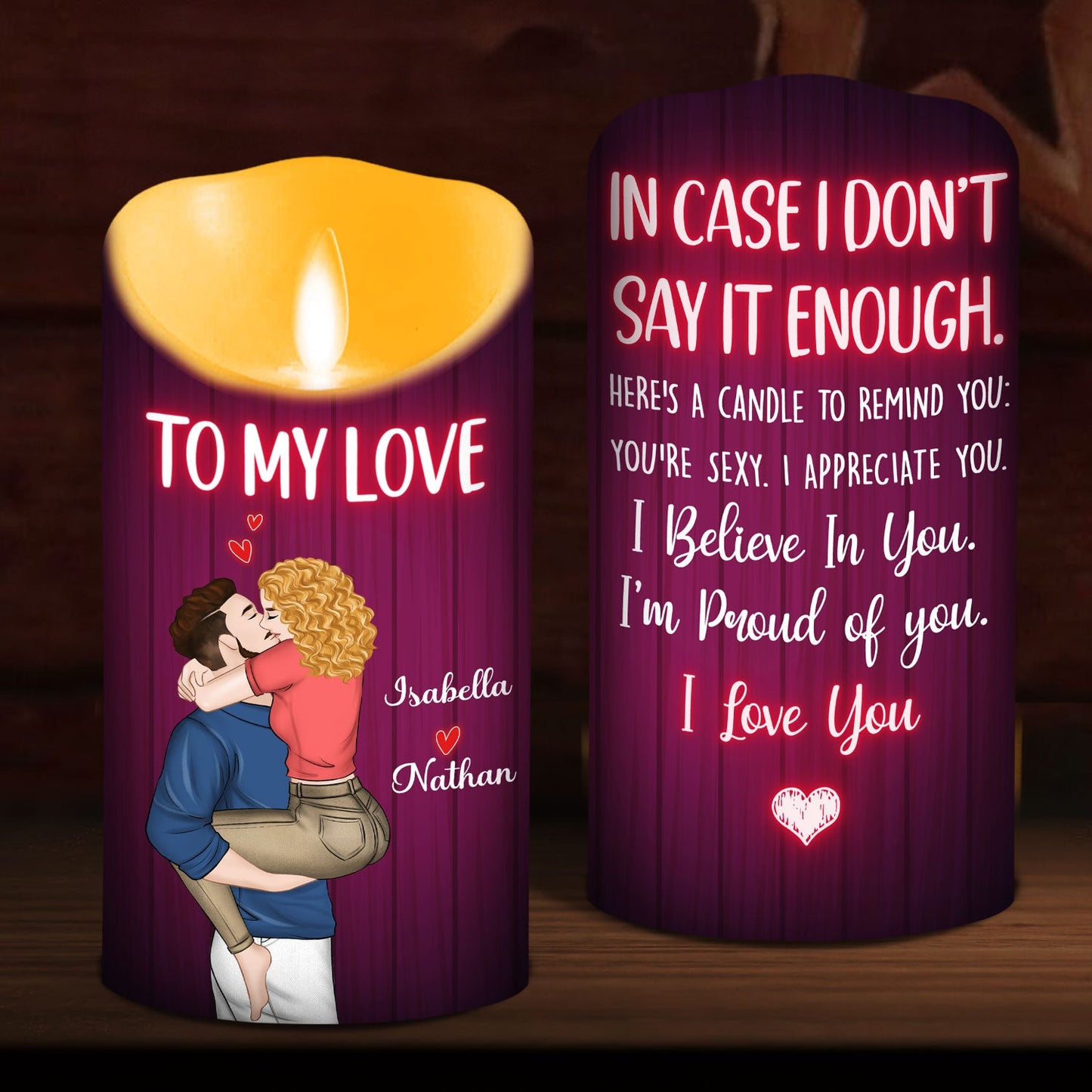 To My Love - Personalized Custom LED Candle