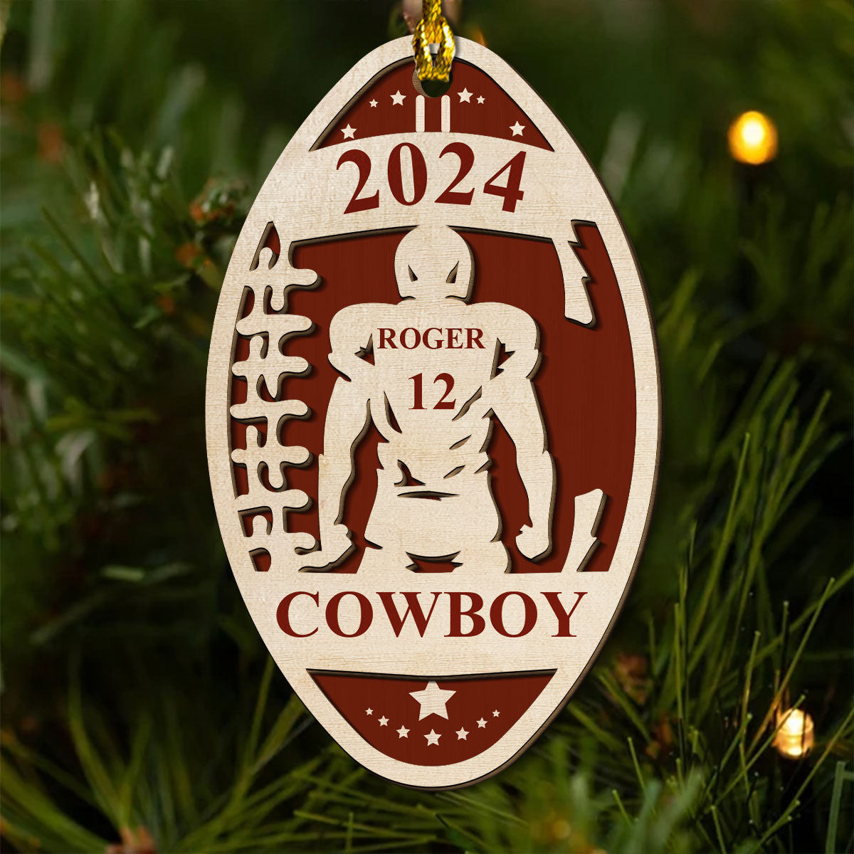 Rucking And Rolling On The Rugby Field - Personalized Custom 2-Layered Wood Ornament