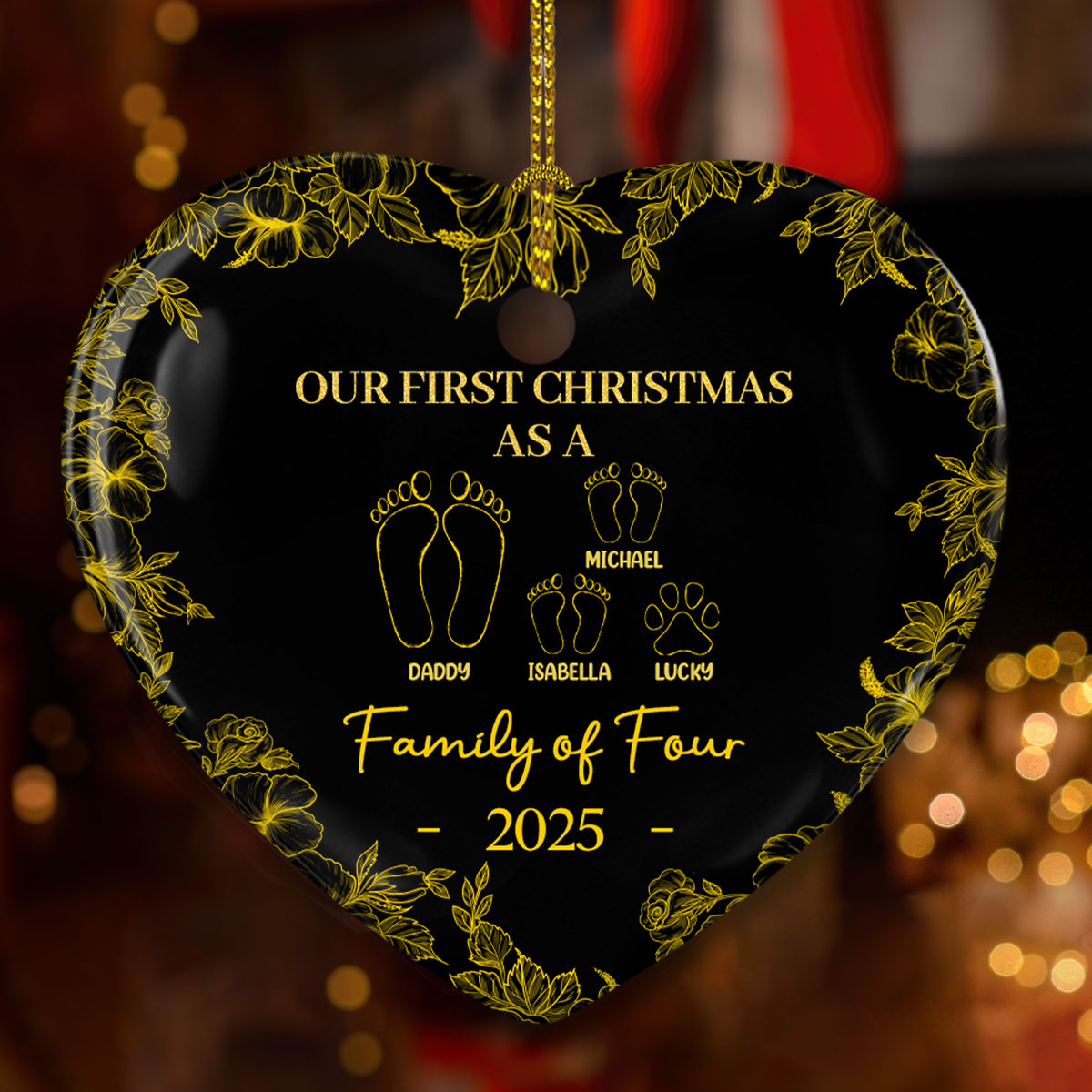 First Christmas Together - Personalized Custom Ceramic Ornament