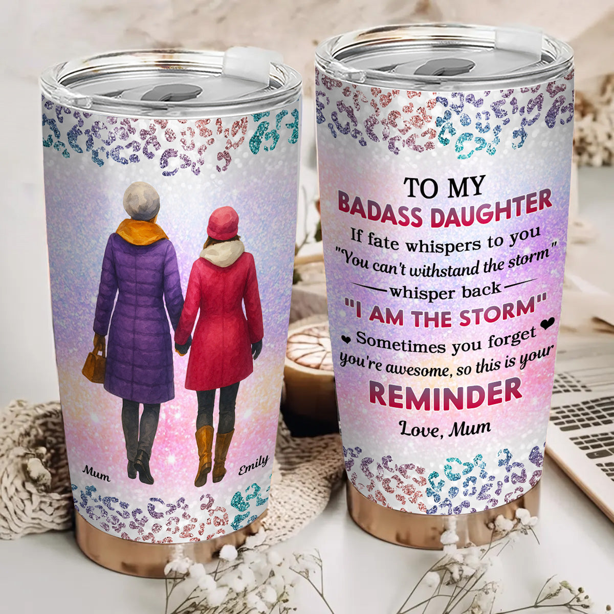 Two Generations One Heart - Personalized Custom Tumbler