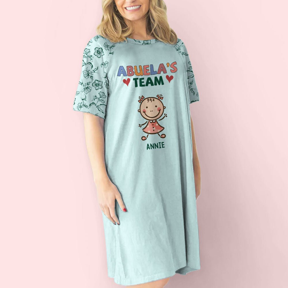 Teammate Of Grandma - Personalized Custom 3/4 Sleeve Dress