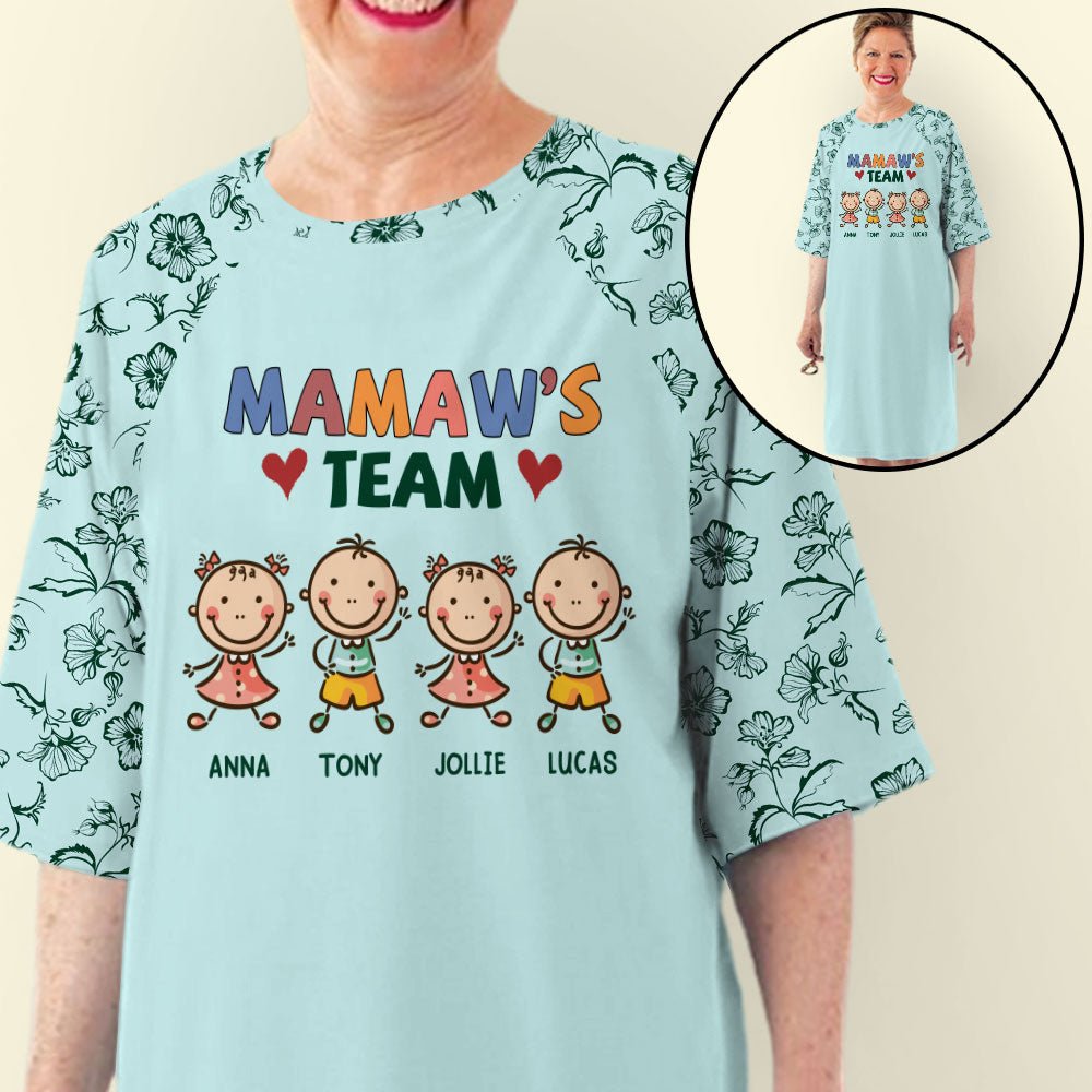 Teammate Of Grandma - Personalized Custom 3/4 Sleeve Dress