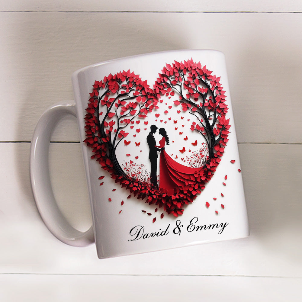 Love Is A Flame That Never Goes Out - Personalized Custom Coffee Mug