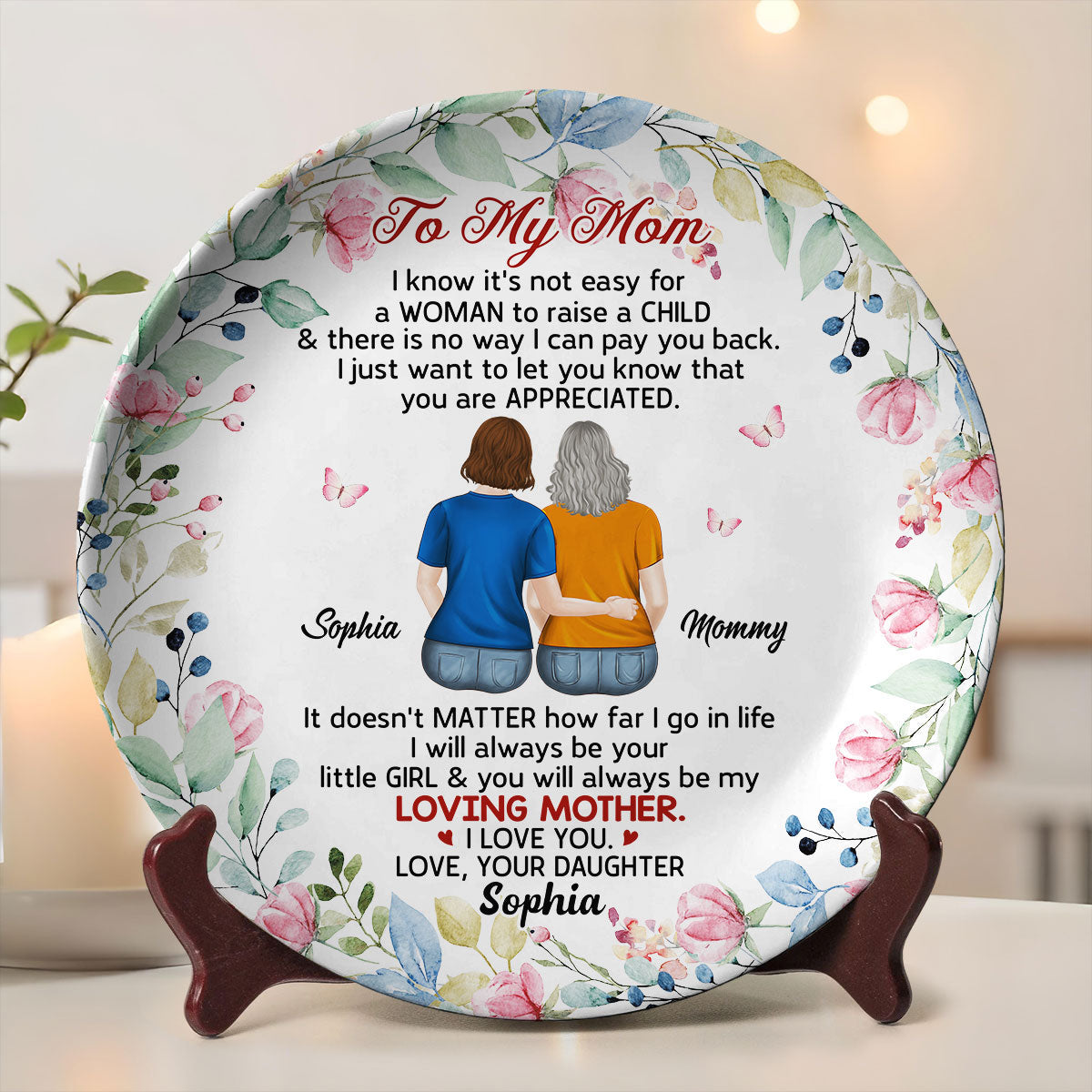 Best Mom Ever - Personalized Custom Plate