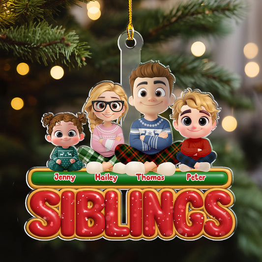 My Siblings Is Here - Personalized Custom Acrylic Ornament