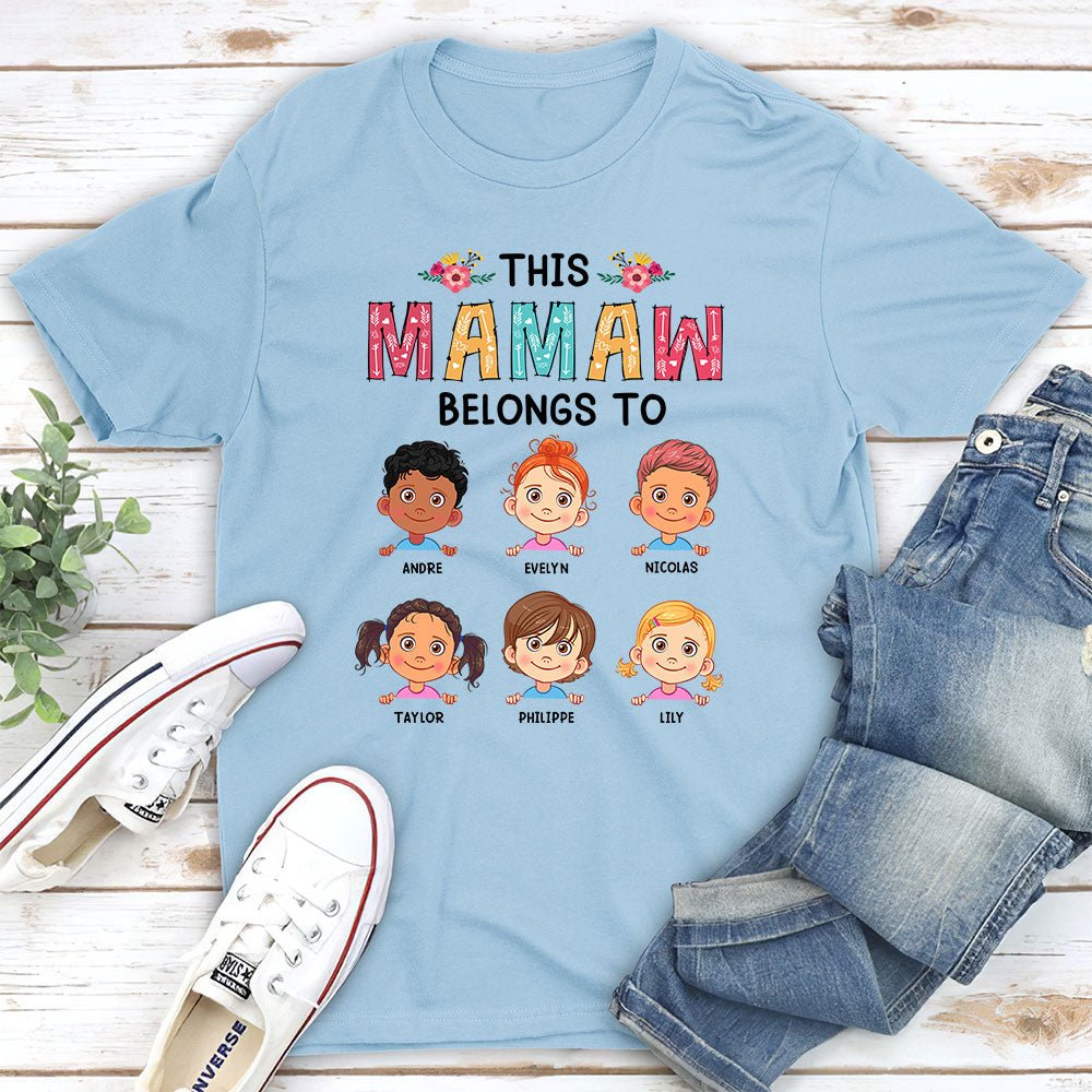 This Grandma Belongs To 2 - Personalized Custom Unisex T-shirt