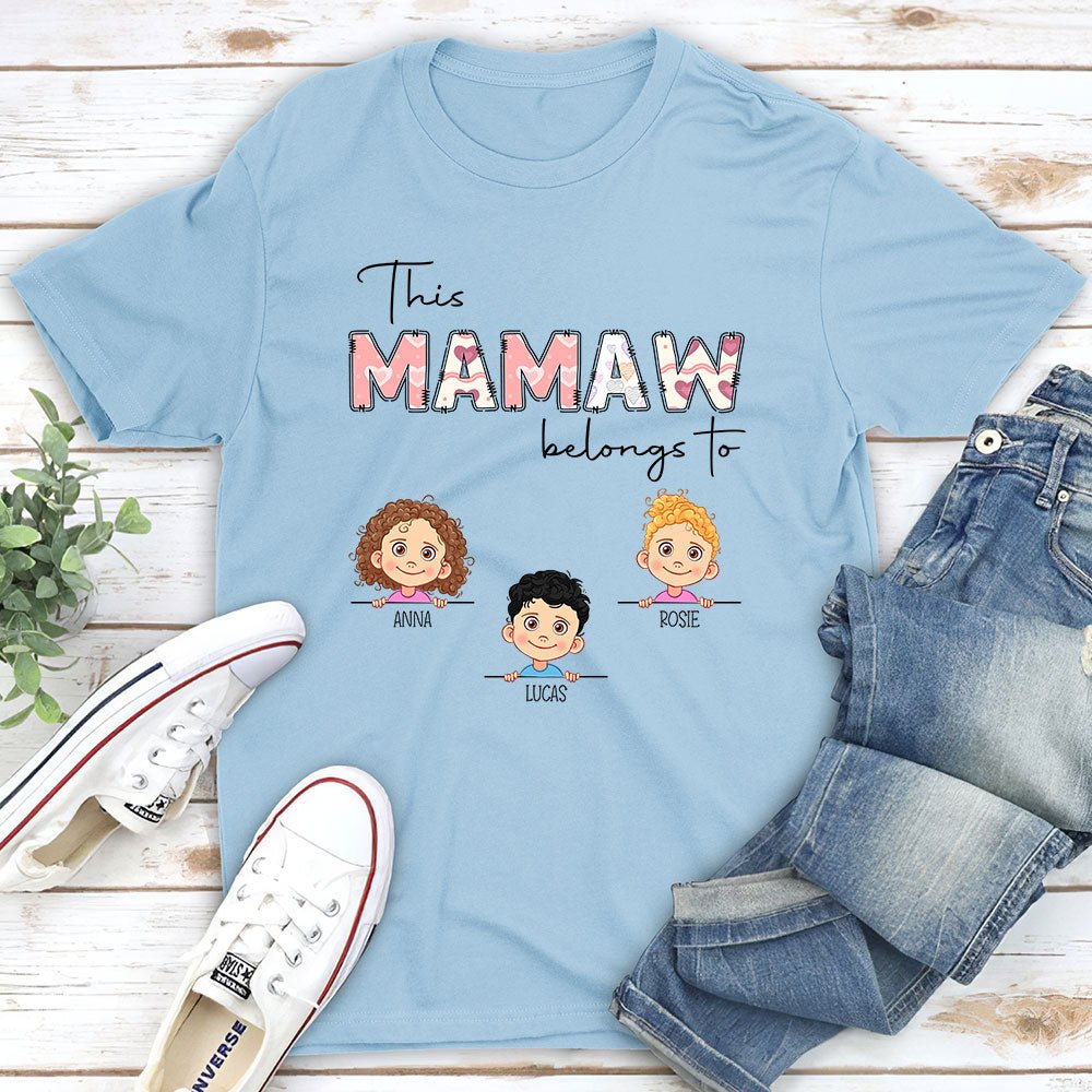 This Grandma Belongs To - Personalized Custom Unisex T-shirt