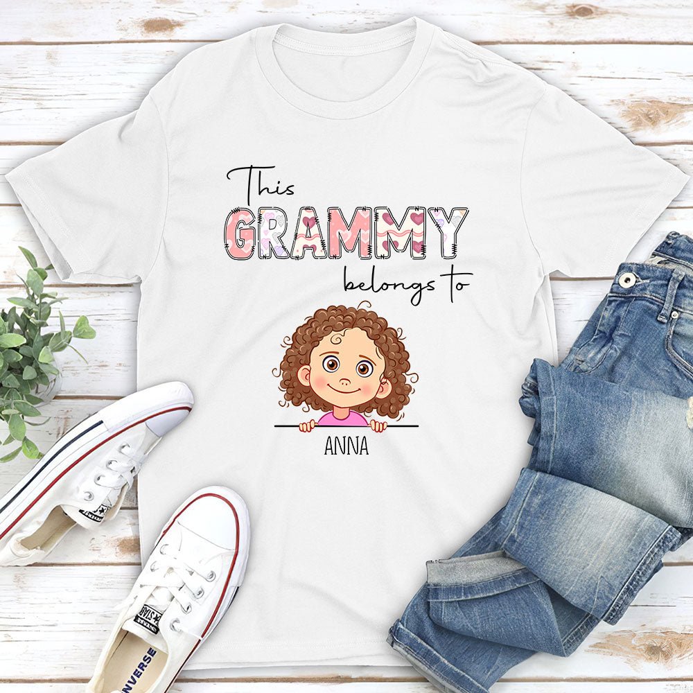 This Grandma Belongs To - Personalized Custom Unisex T-shirt