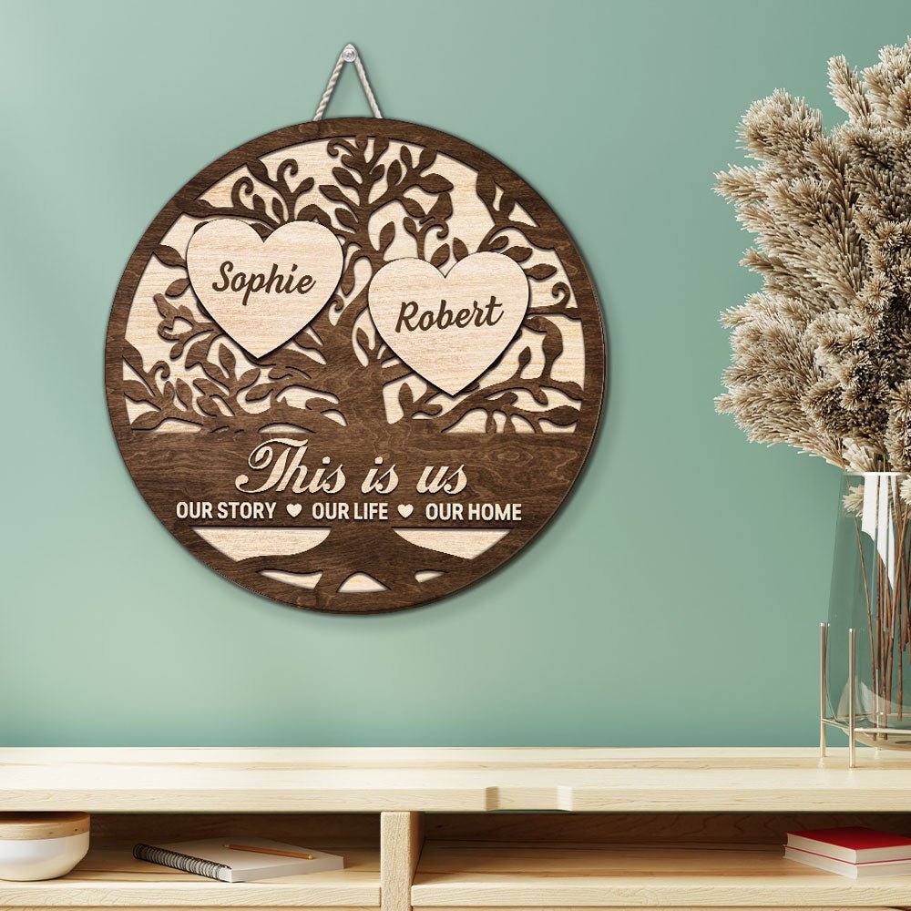 This Is Our Home - Personalized Custom Wood Sign
