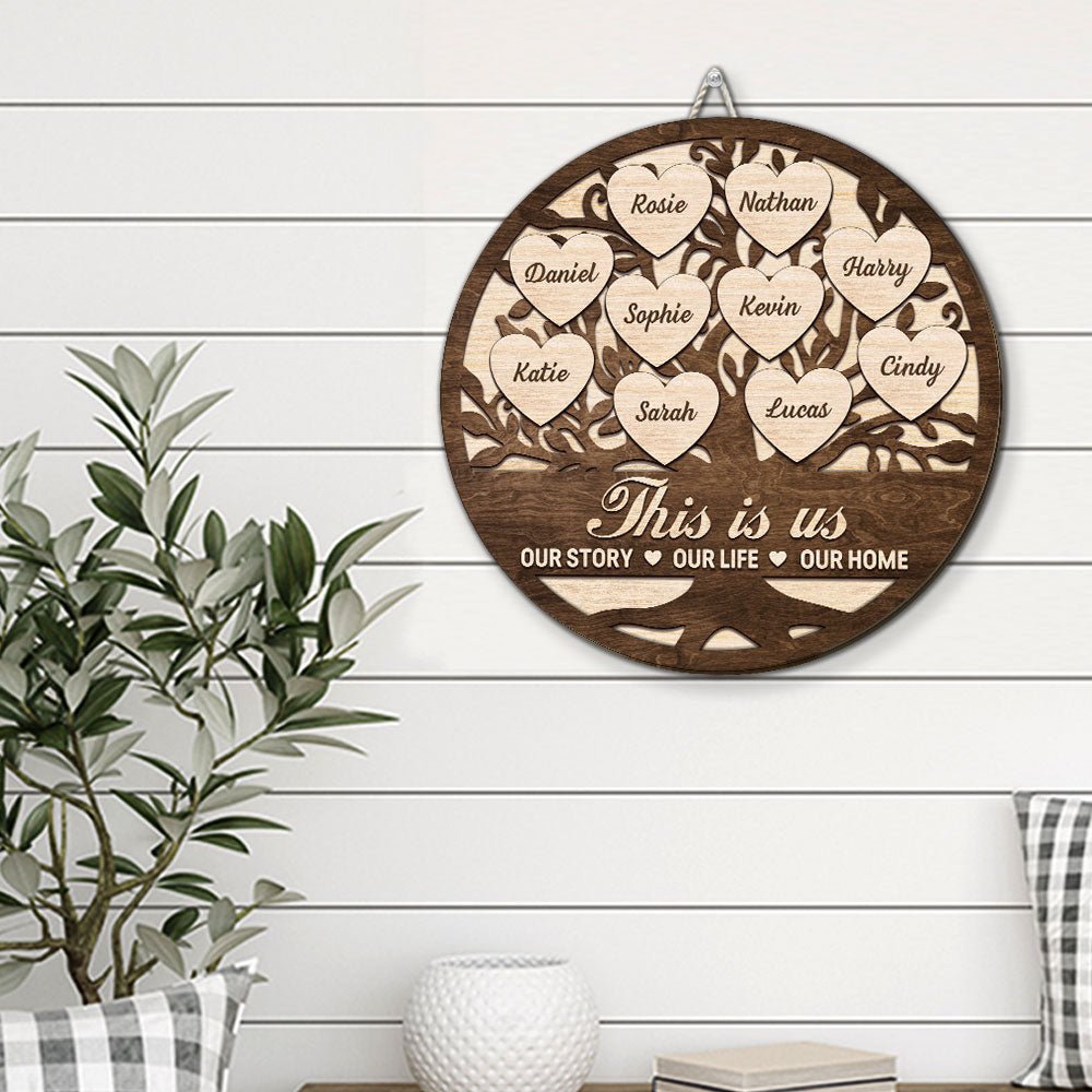 This Is Our Home - Personalized Custom Wood Sign