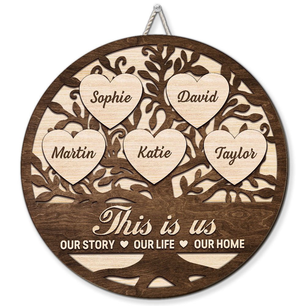 This Is Our Home - Personalized Custom Wood Sign