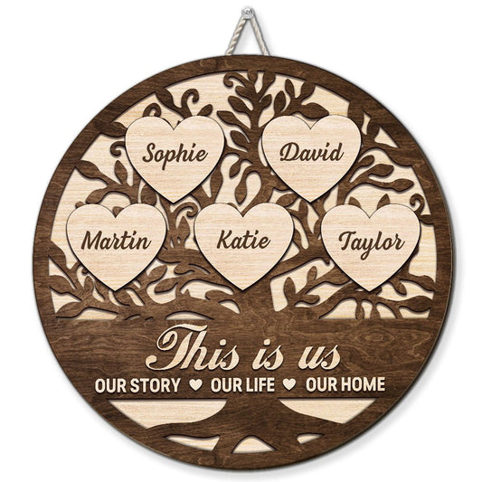 This Is Our Home - Personalized Custom Wood Sign
